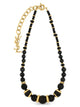 Saint Laurent Loulou Bead Necklace In Wood, Resin, And Metal