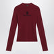 Balenciaga Ribbed Burgundy Nano Bb Sweater