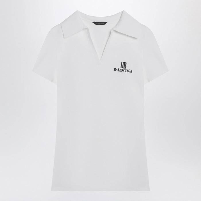 Balenciaga White Short-Sleeve Nano Bb Tank Top