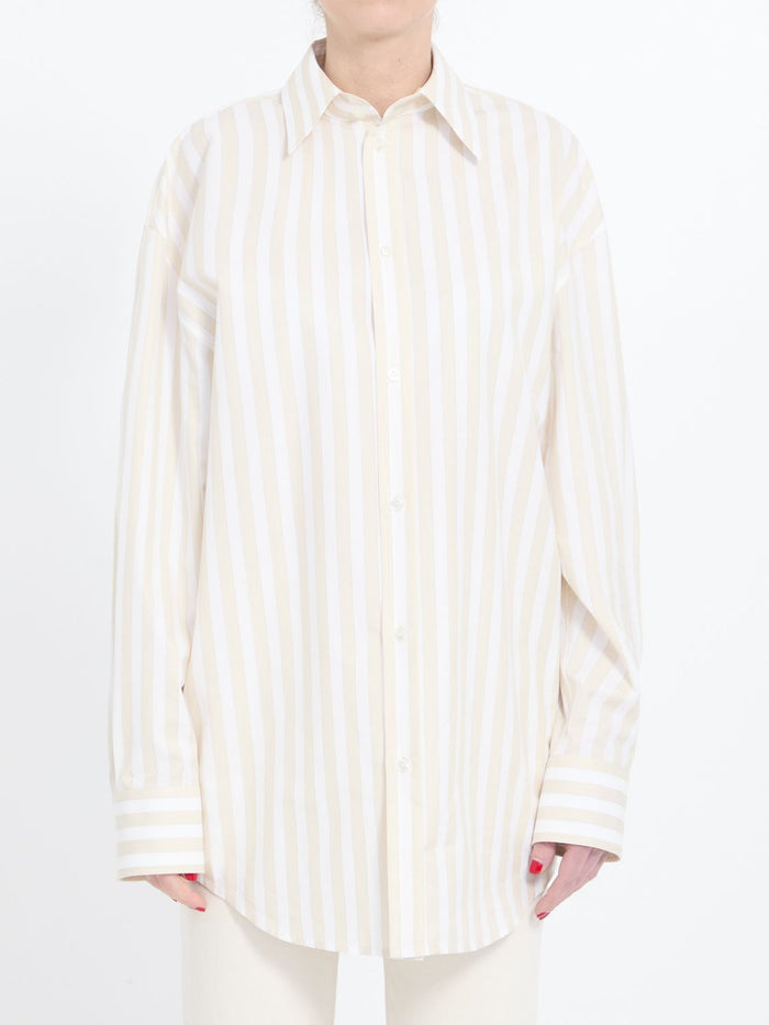 Saint Laurent Striped Cotton Cassandre Shirt