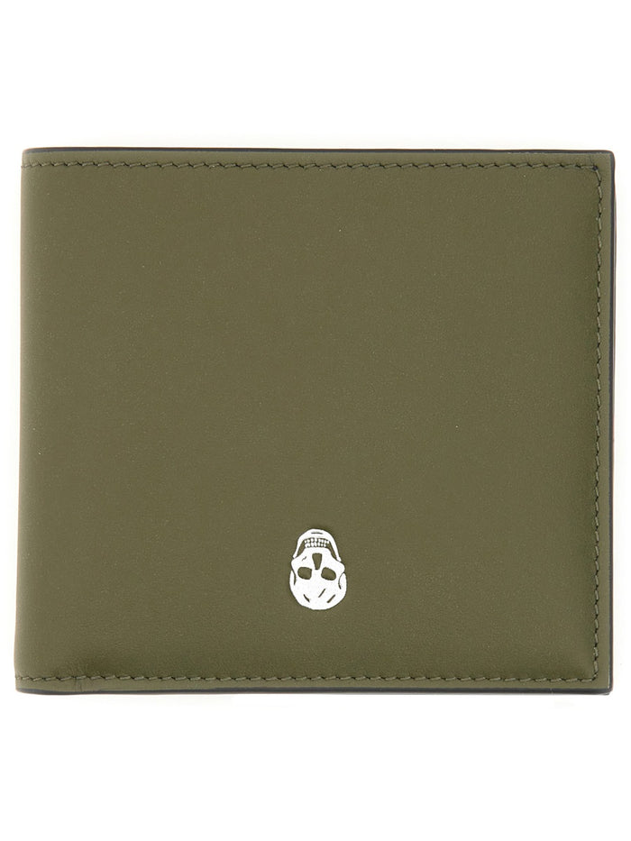 Alexander Mcqueen Brown Calf Skin Wallets