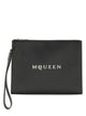 Alexander Mcqueen Black Zip Logo Pouch