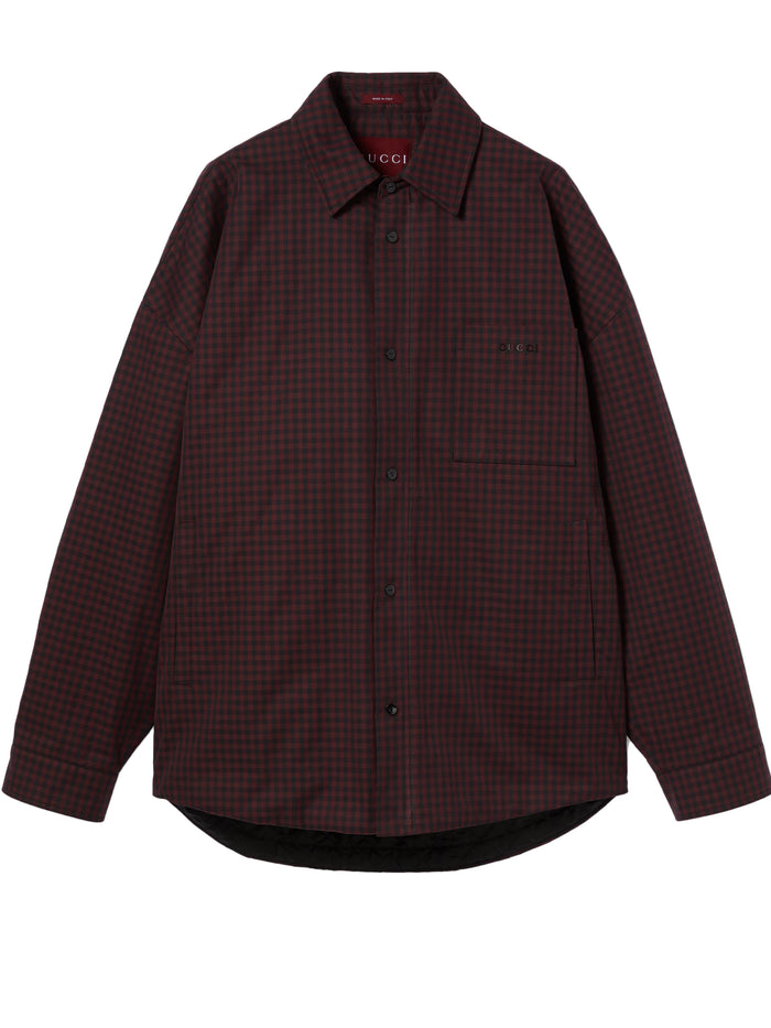 Gucci Cotton Gingham Padded Jacket
