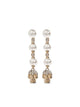 Alexander Mcqueen Skull And Pearl Earrings