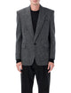 Saint Laurent Saint Laurent Oversized Single-Breasted Herringbone Wool Jacket