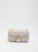 Gucci Chalk Nappa Leather Medium Gg Marmont Shoulder Bag