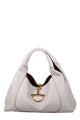 Gucci Light Grey Leather Large Gucci Softbit Shoulder Bag