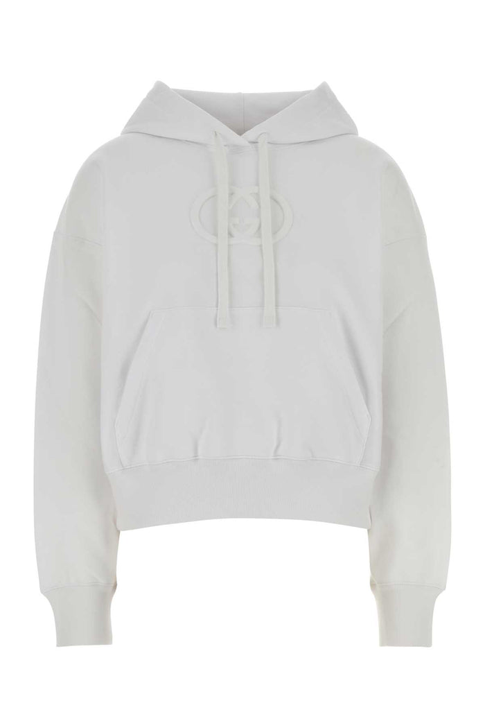 Gucci White Cotton Oversize Sweatshirt