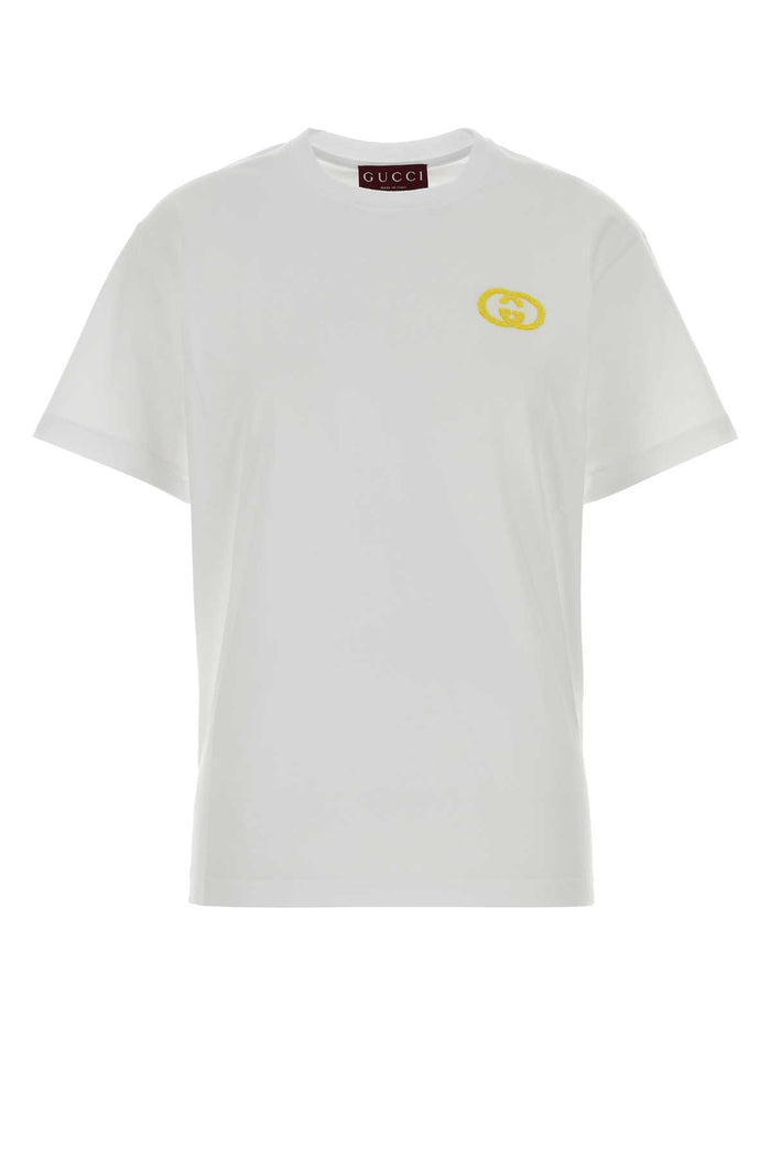 Gucci White Cotton T-Shirt
