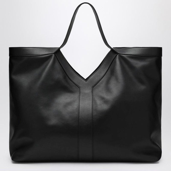 Saint Laurent Black Leather Maxi Shopping Bag