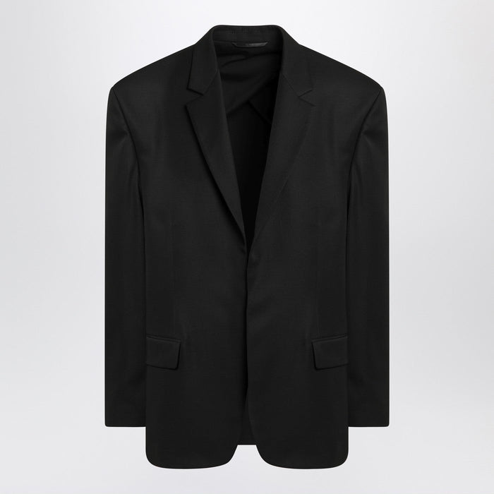 Balenciaga Single-Breasted Jacket Black In Wool