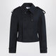Alexander Mcqueen  Short Double-Breasted Navy Blue Jacket