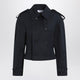 Alexander Mcqueen Short Double-Breasted Navy Blue Jacket