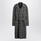 Balenciaga Raglan One Layer Coat In Black/Grey Check