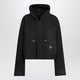 Balenciaga Cropped Jacket With Hood In Black