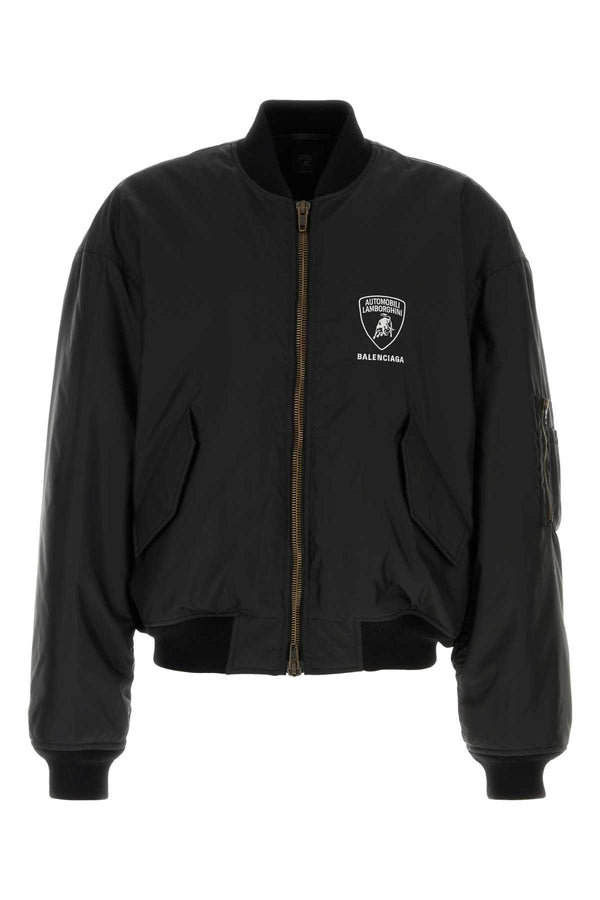 Balenciaga Black Nylon Balenciaga X Automobili Lamborghini Bomber Jacket