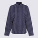 Balenciaga  Navy Blue Striped Cotton Shirt
