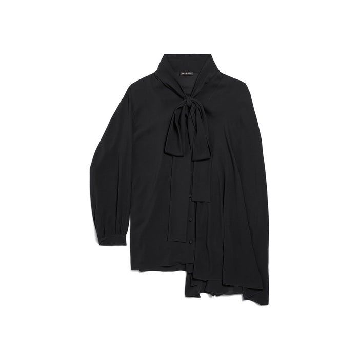 Balenciaga Black Georgette Blouse