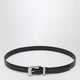 Saint Laurent Smooth Black Leather Folk Belt
