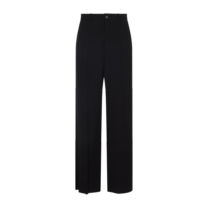 Balenciaga Black Viscose Wool Tailored Pants