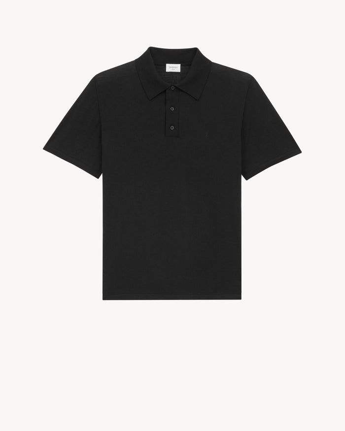 Saint Laurent Cassandre Wool Polo Shirt