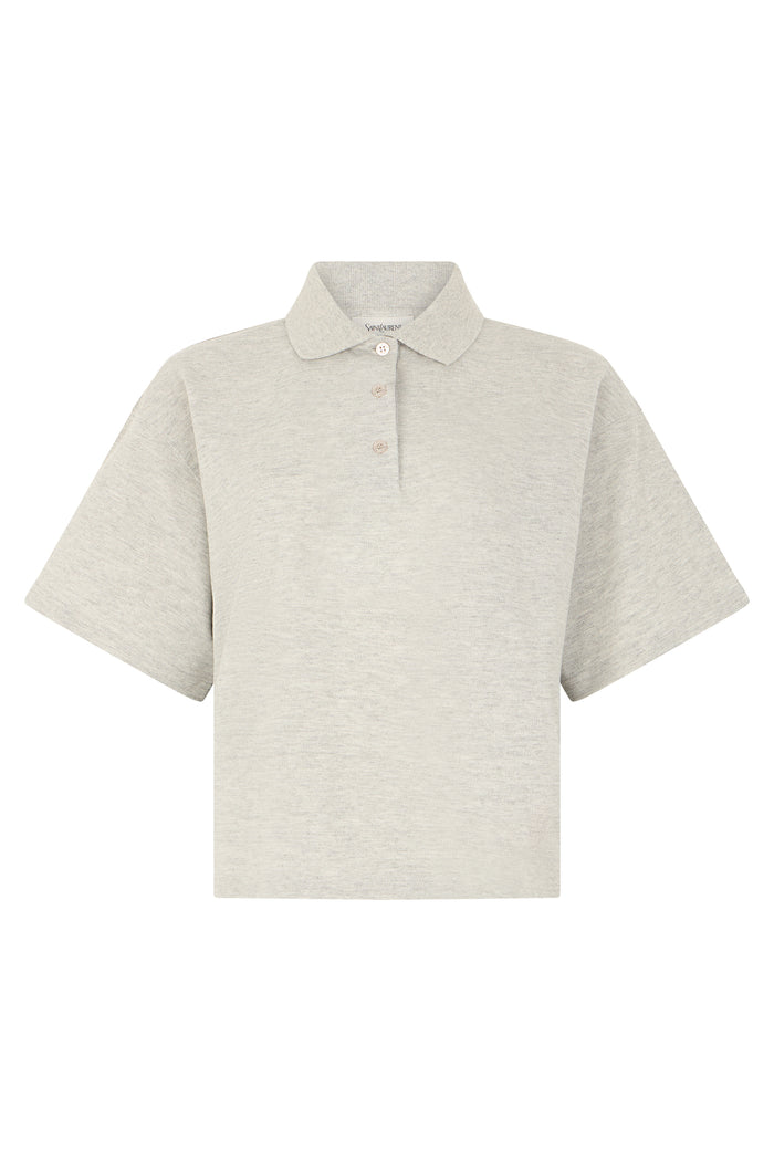 Saint Laurent Polo In Pique Of Mixed Cotton