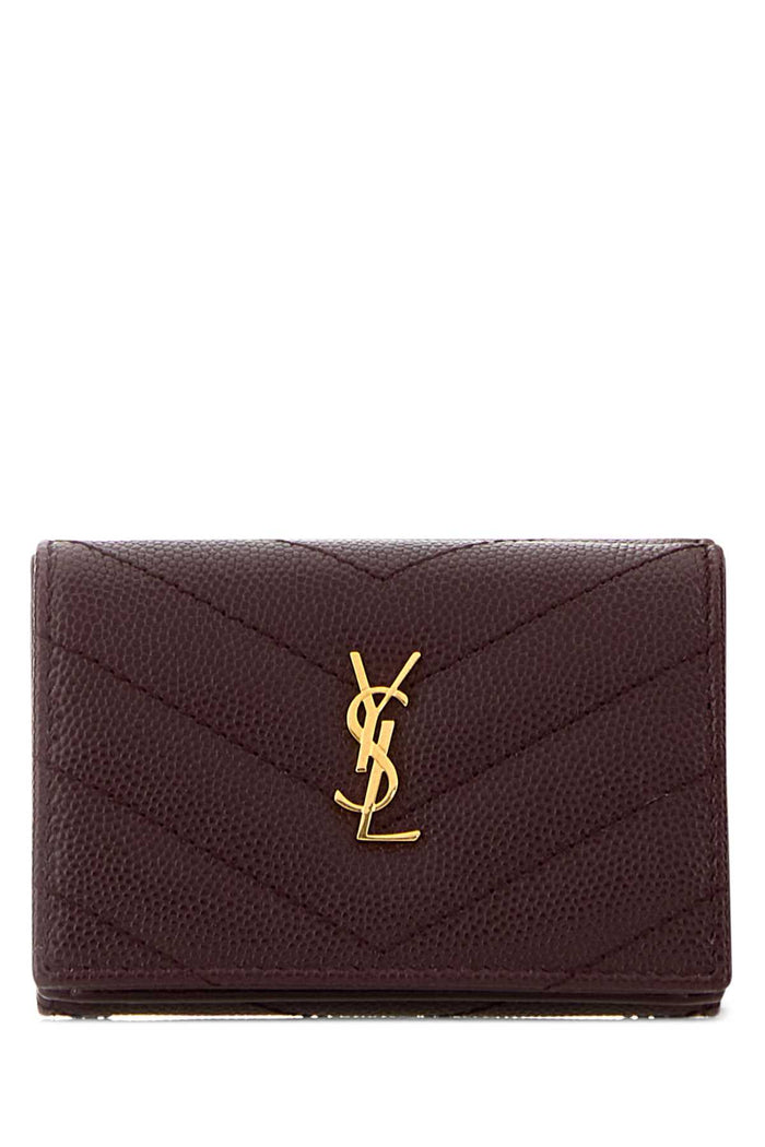 Saint Laurent Plum Leather Wallet