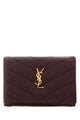 Saint Laurent Plum Leather Wallet
