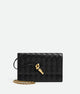 Bottega Veneta Black Intrecciato Chain Shoulder Bag