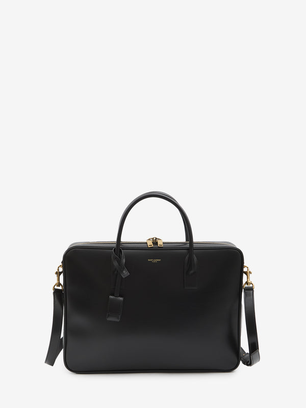 Saint Laurent Black Leather Large Sac De Jour Handbag