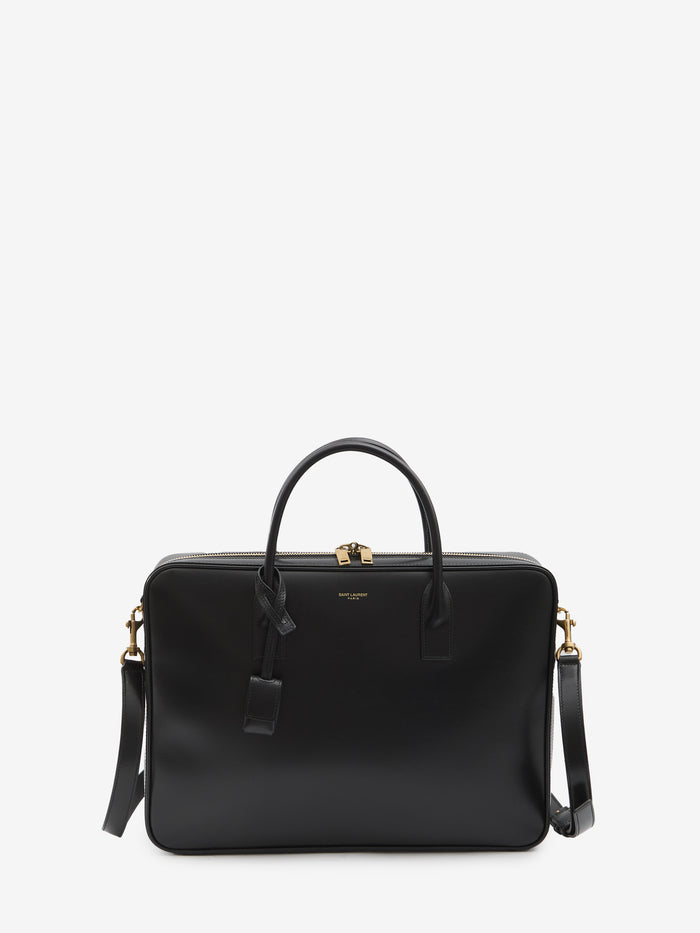 Saint Laurent Black Leather Large Sac De Jour Handbag
