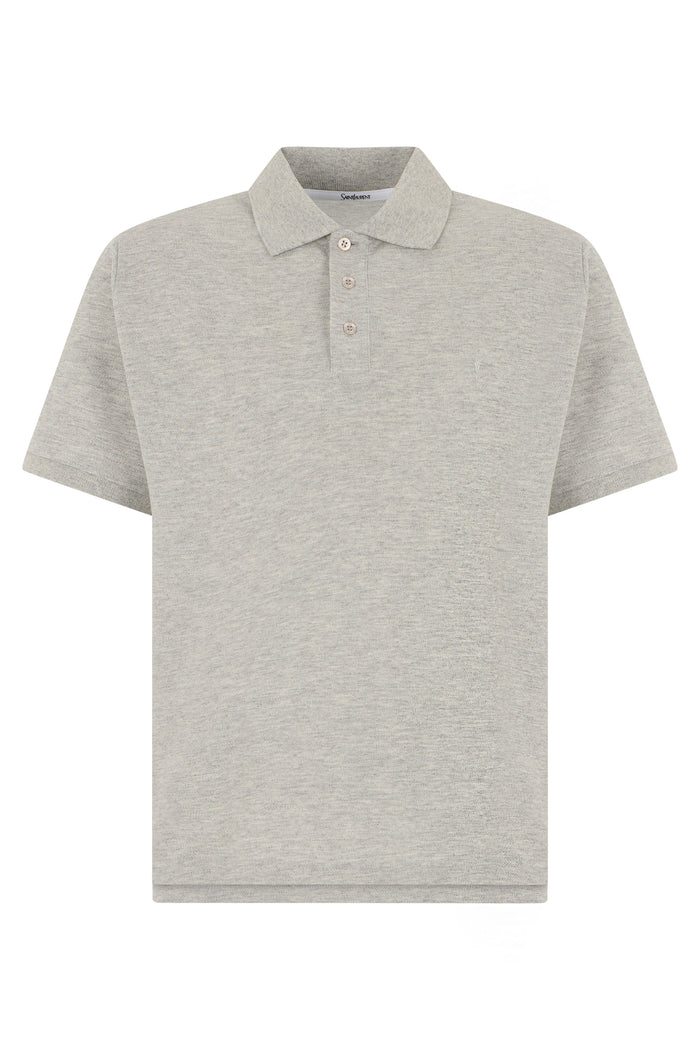 Saint Laurent Cotton Polo With Short Sleeves