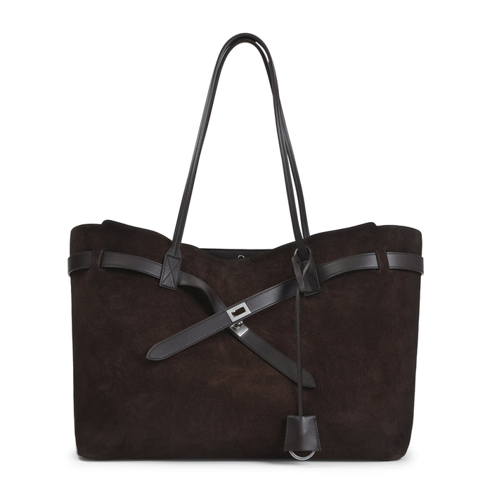 Balenciaga Brown Suede Large Bel Air Shopping Bag