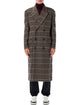 Saint Laurent Saint Laurent Checked Wool Long Coat