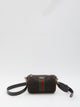 Gucci Striped Suede Cylinder Shoulder Bag