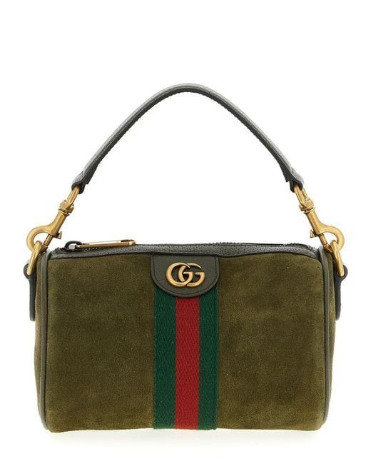 Gucci Olive Green Suede Mini Ophidia Handbag