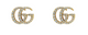 Gucci Crystal Embellished Logo Earrings