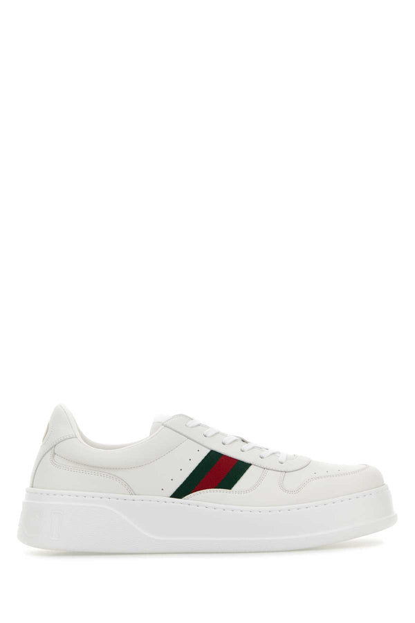 Gucci White Leather Sneakers