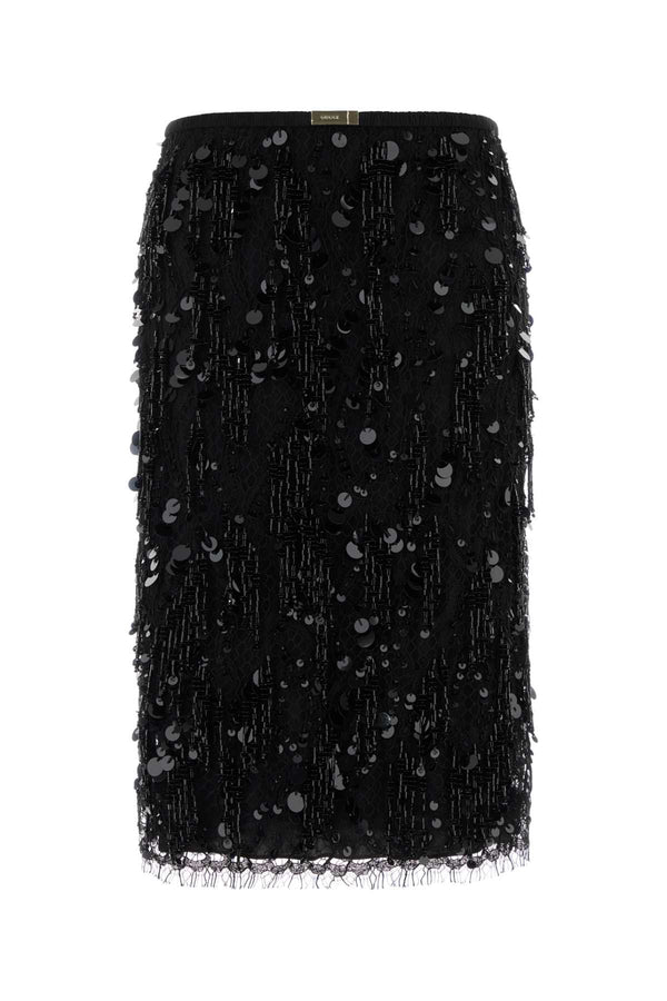 Gucci Black Lace Skirt