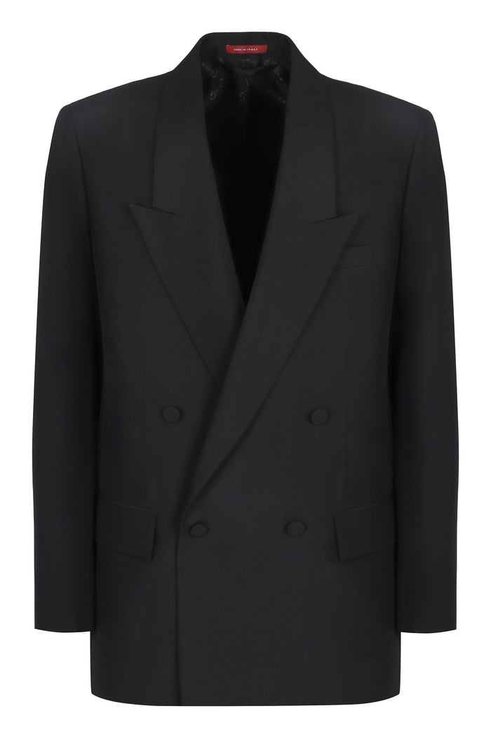 Gucci Double-Breasted Jacket In Technical Panama