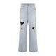 Balenciaga Light Blue Cotton Baggy Pants