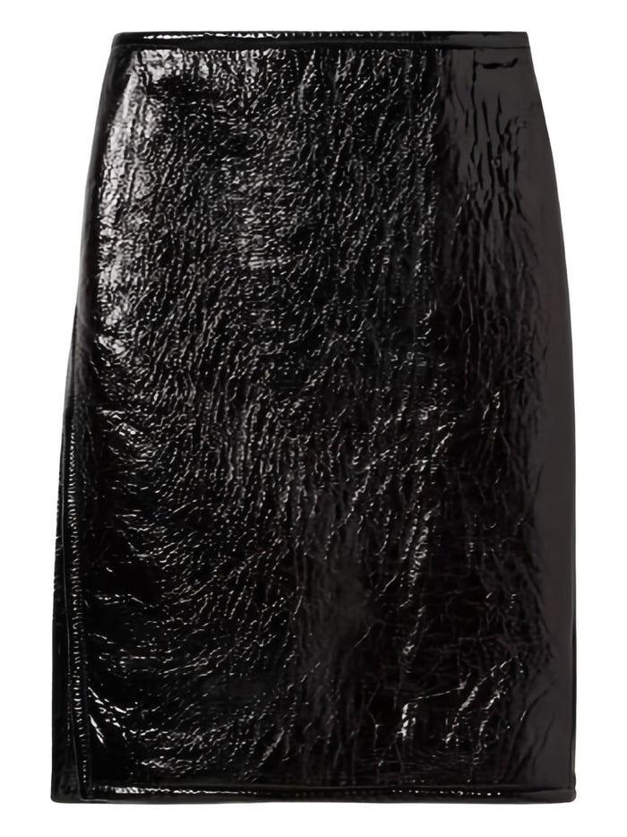 Gucci Black Leather Skirt