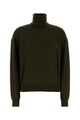 Saint Laurent Olive Green Cashmere Blend Sweater