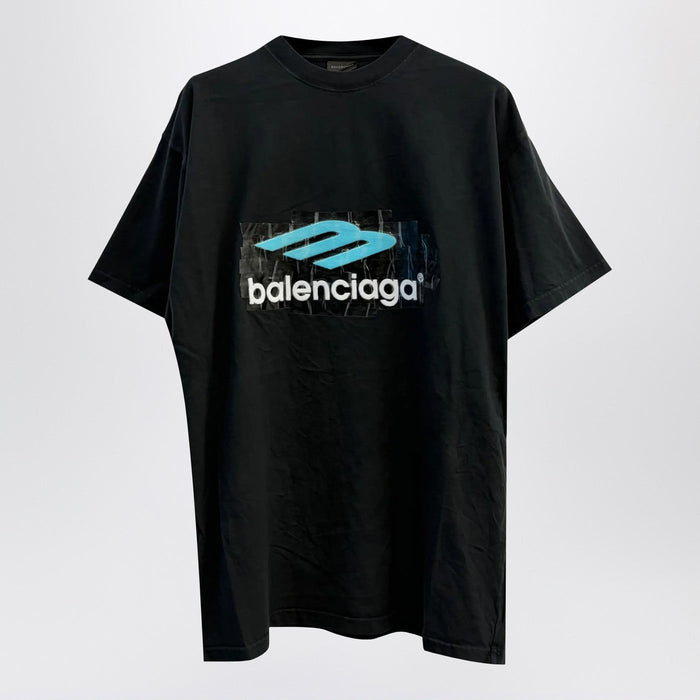 Balenciaga Oversized Washed Black 3B T-Shirt