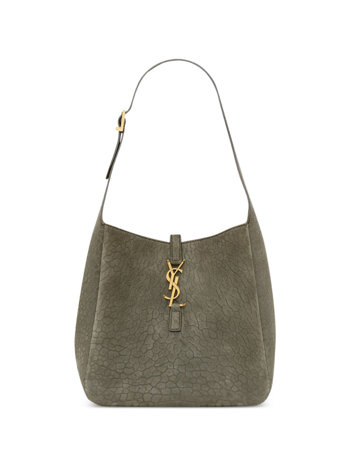 Saint Laurent Le 5 À 7 Cracked-Effect Shoulder Bag