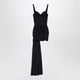Balenciaga Black Draped Mini Dress In Jersey