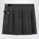 Balenciaga Grey Shadow-Effect Tartan Mini Skirt