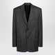 Balenciaga Grey Pinstripe Wool Single-Breasted Jacket