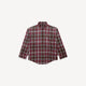 Balenciaga Burgundy Plaid Cottonblend Flannel Zip Shirt