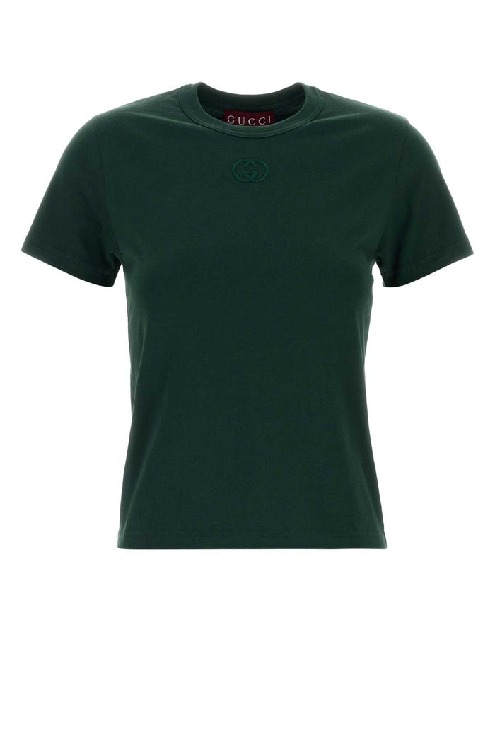 Gucci Tshirt With Logo Embroidery